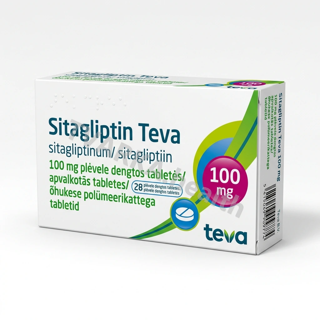 Sitagliptin Teva 100 mg – pakuotės iliustracija