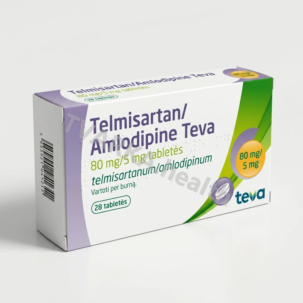 Telmisartan/Amlodipine Teva 80 mg/5 mg – pakuotės iliustracija