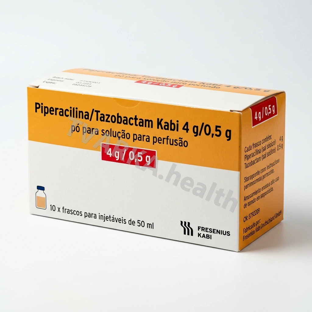 Piperacilina/Tazobactam Kabi 4000 mg/500 mg – pakuotės iliustracija
