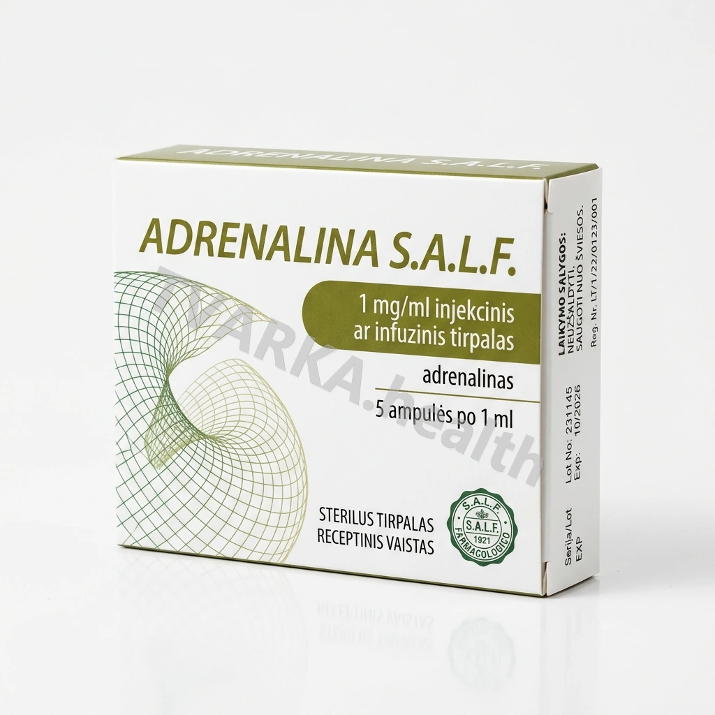 ADRENALINA S.A.L.F. 1 mg/ml – pakuotės iliustracija
