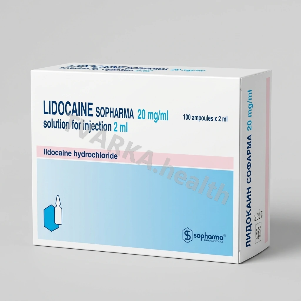 LIDOCAINE SOPHARMA 20 mg/ml – pakuotės iliustracija