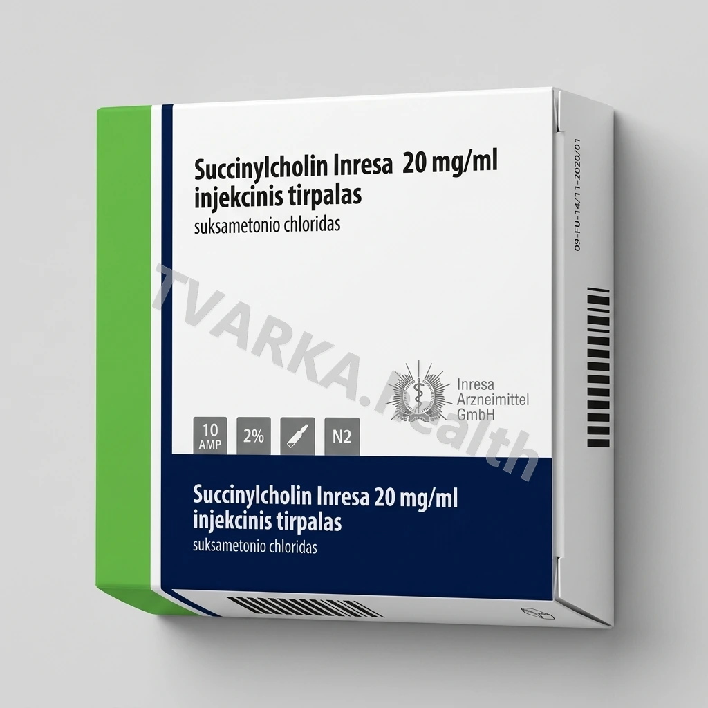 Succinylcholin Inresa 20 mg/ml – pakuotės iliustracija