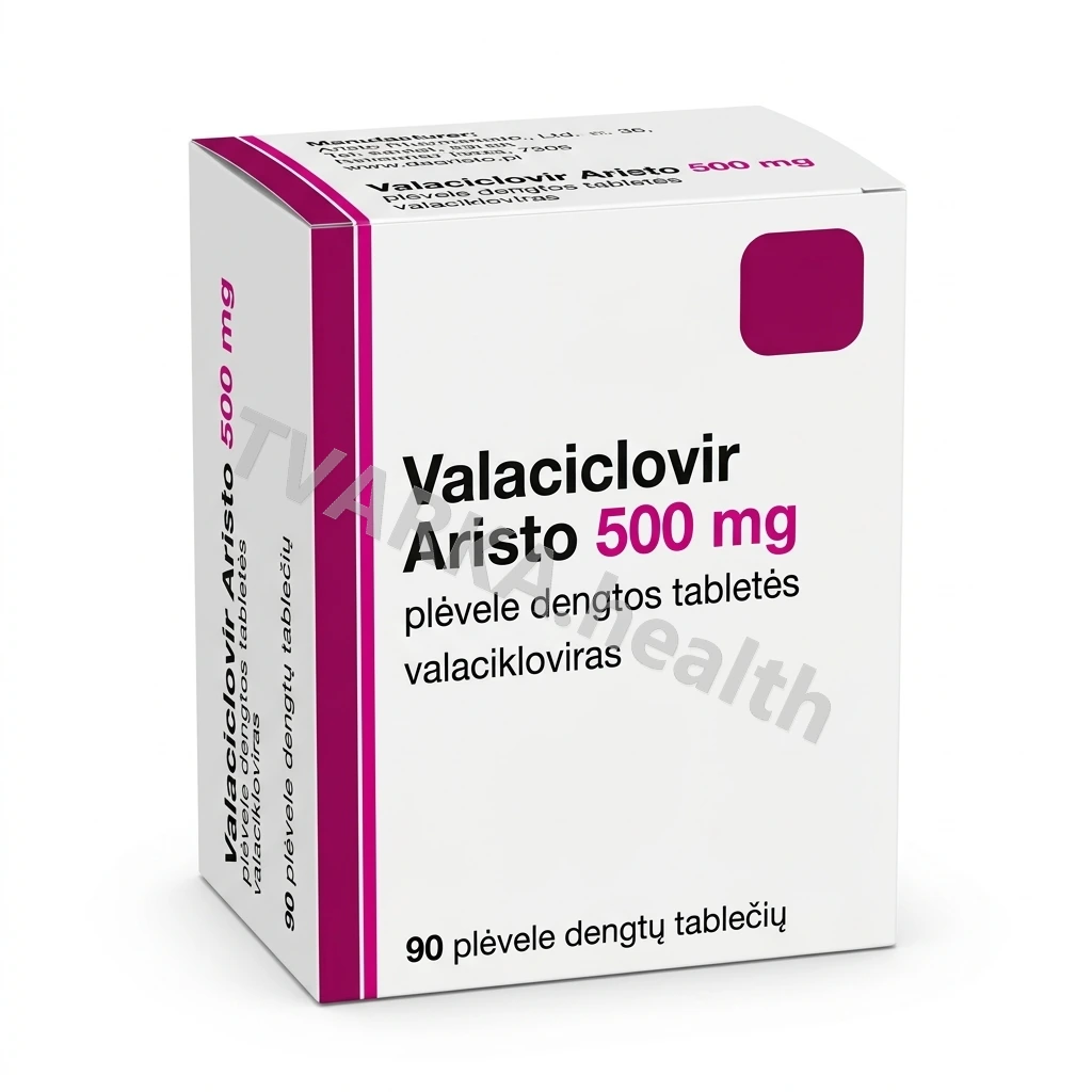 Valaciclovir Aristo 500 mg – pakuotės iliustracija